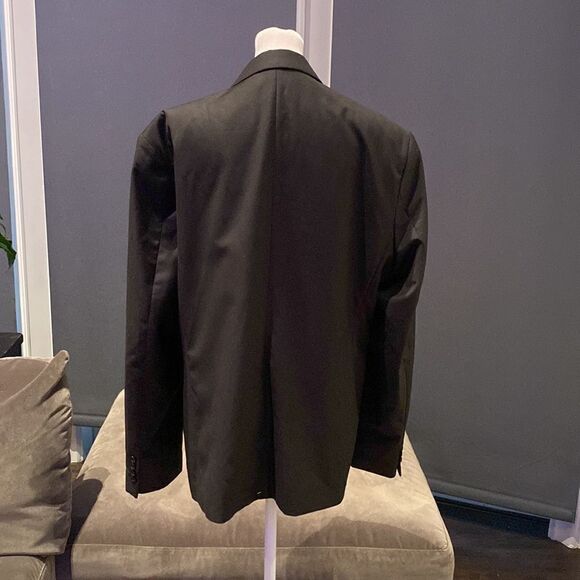 Men’s Mogu Black Suit Jacket Blazer One Button Notched Lapel Size 42 NWT - Picture 4 of 9
